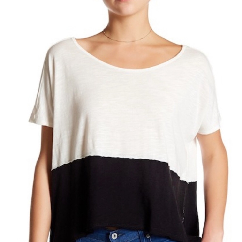 NWT Free People Black & White T-shirt